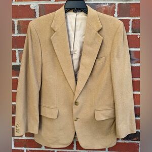 Ron CHERESKIN Genuine Tan Camel Hair Blend 2 Button 40R  Blazer Sport Coat M8